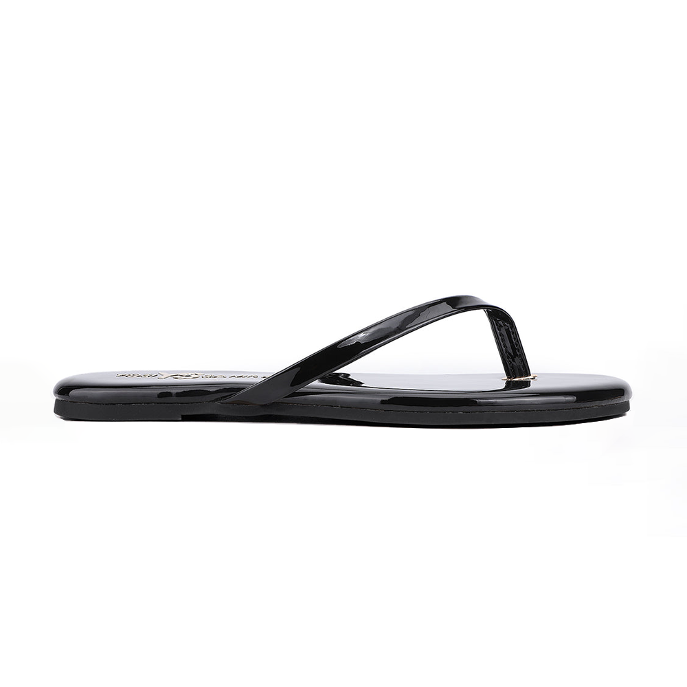 Rivington Flip Flop in Black Patent - Yosi Samra  - Women's Sandals