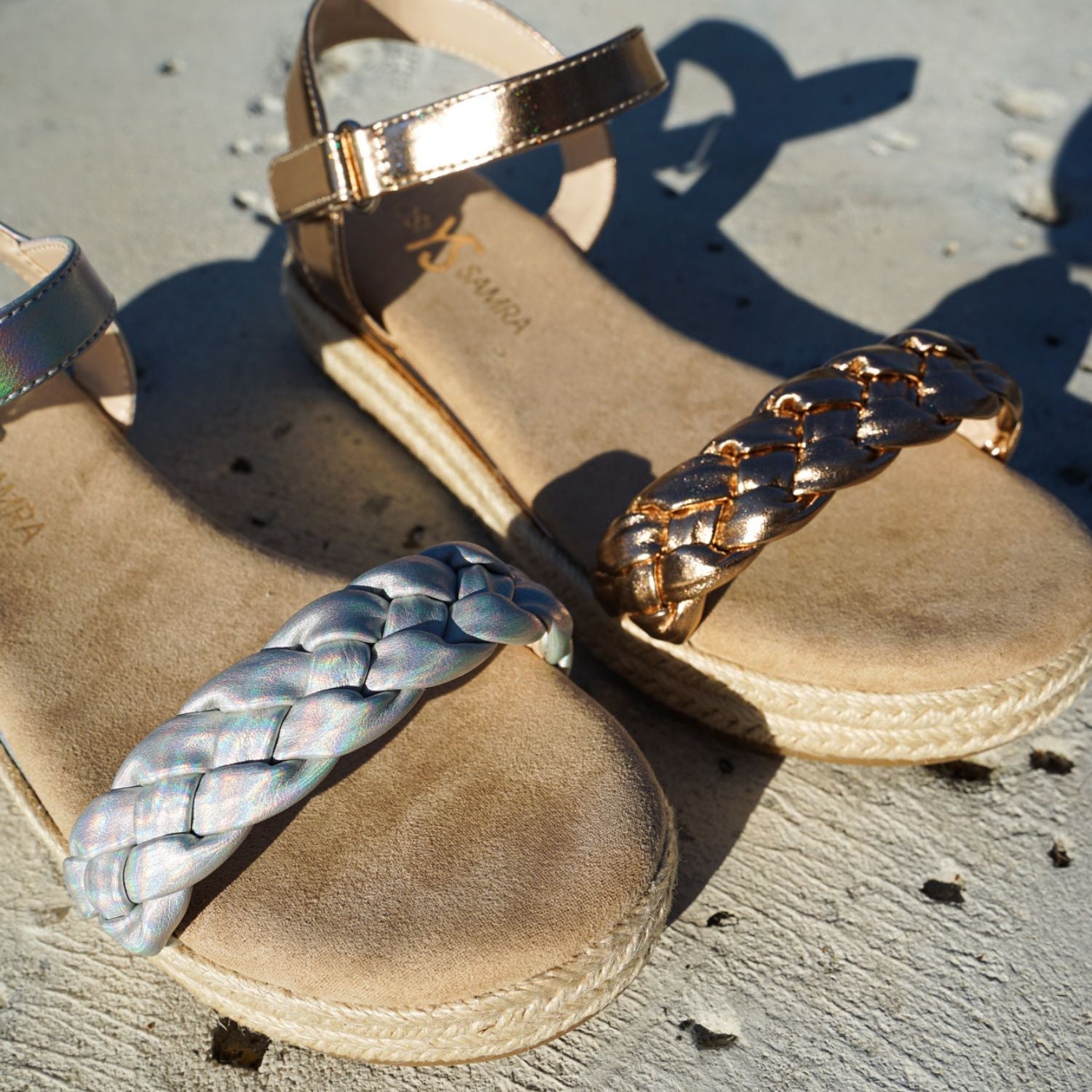 Miss April Wedge Sandal in Light Bronze - Kids - Yosi Samra  - Kids' Sandals